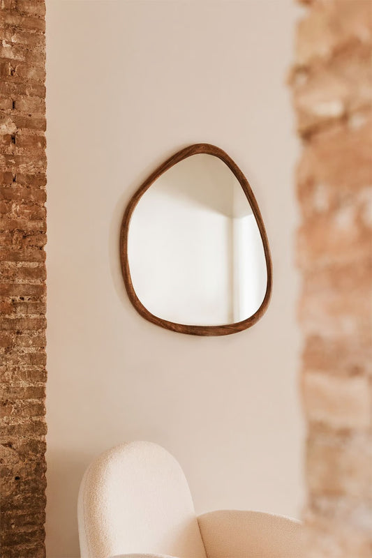 Mango wood wall mirror (86x70 cm) Dilian